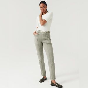 Spanx Stretch Twill Straight Leg Pant-Olive Oil - NWT